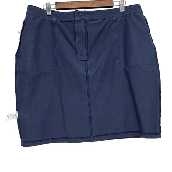 ORGANIC COTTON UTILITY SKIRT IN NAVY PEACOAT SZ L - Picture 5 of 6